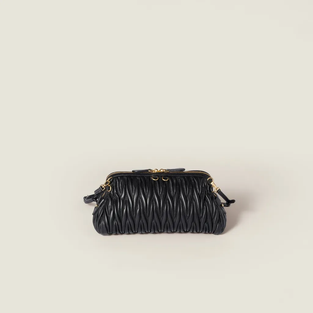 Miu Miu Matelassé Zipped Shoulder Bag