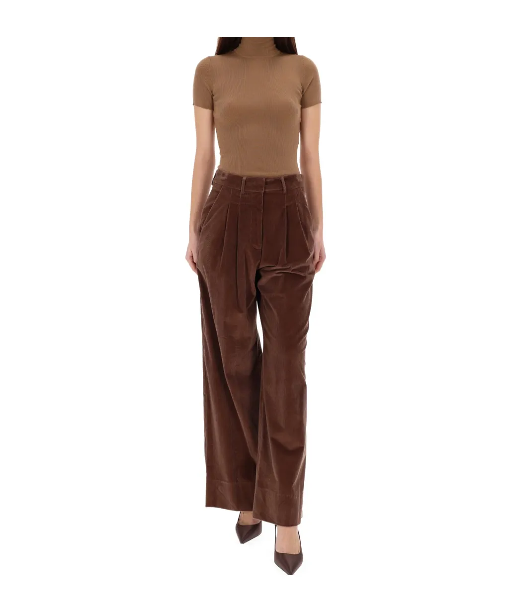 Pt Torino Pleated Wide-Leg Pants