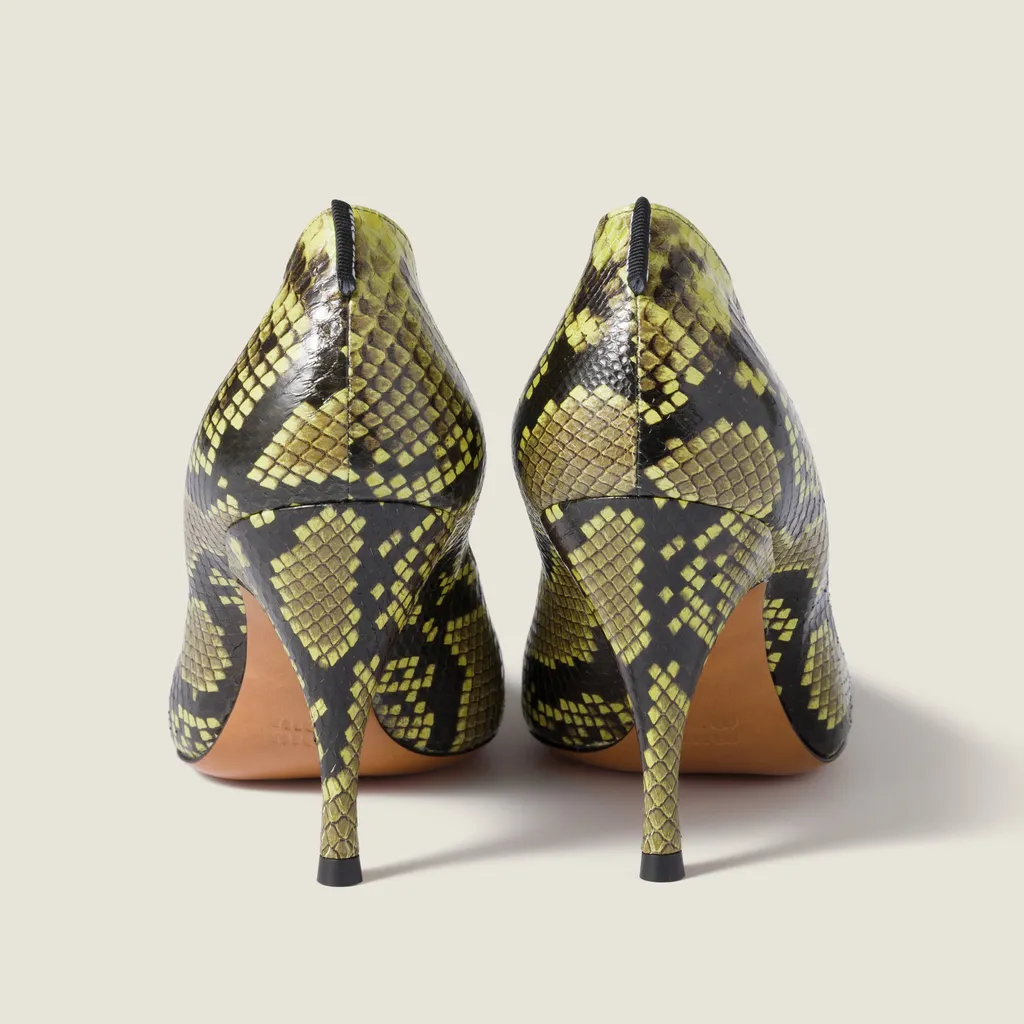 Python-Print Ayers Leather Pumps
