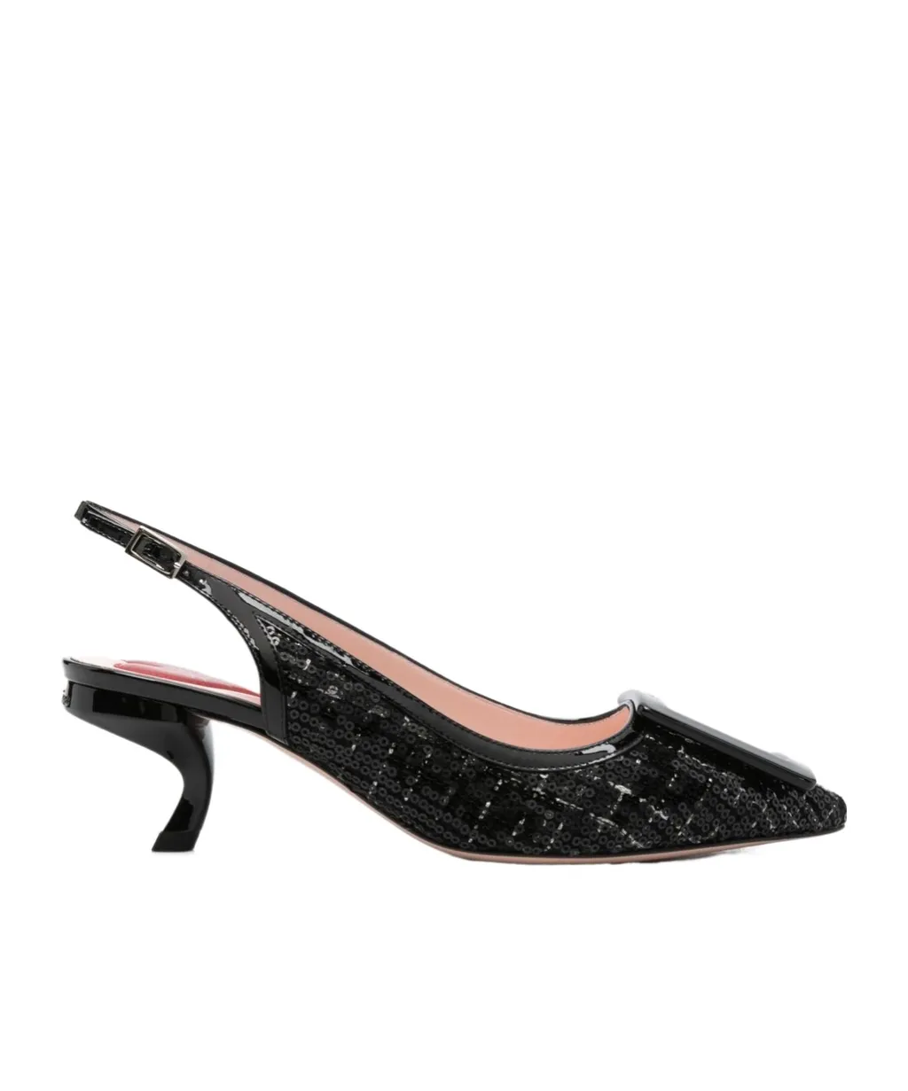 Roger Vivier Sequin Embellished Slingback Pumps