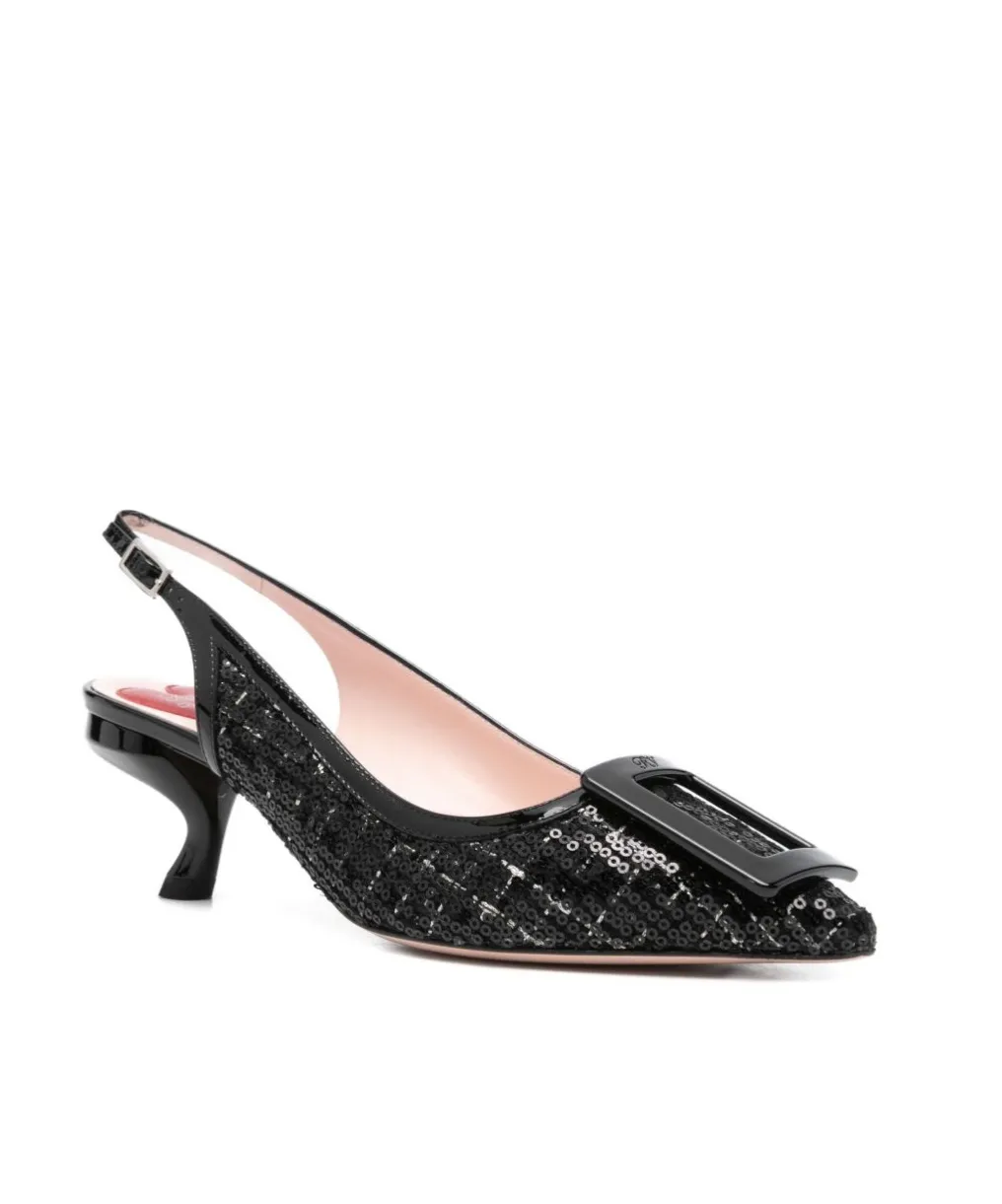 Roger Vivier Sequin Embellished Slingback Pumps