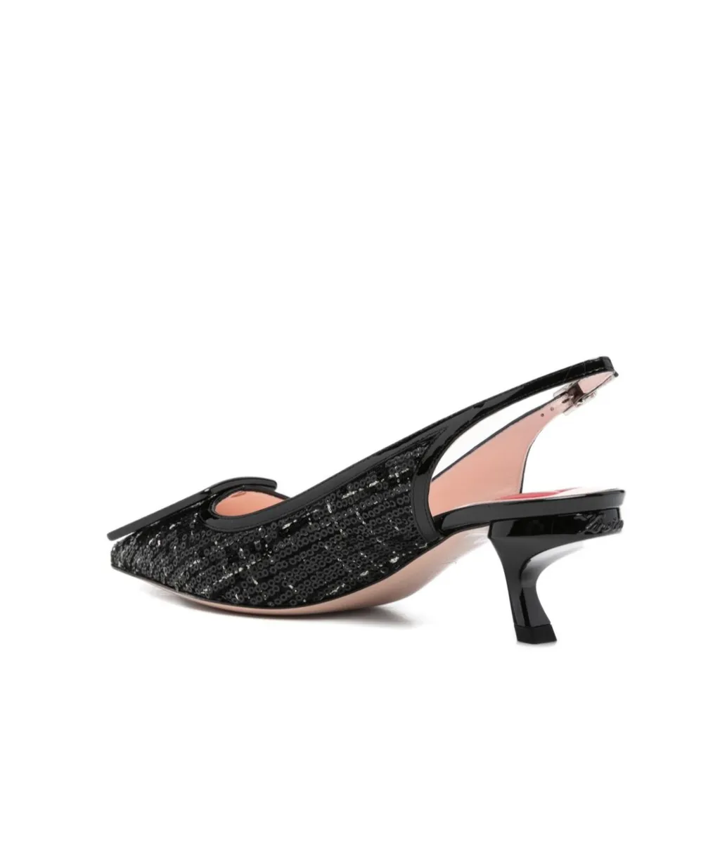 Roger Vivier Sequin Embellished Slingback Pumps