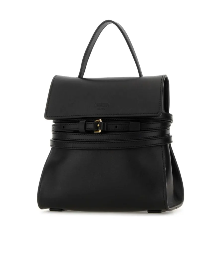 Moschino Tie Me Logo Debossed Shoulder Bag