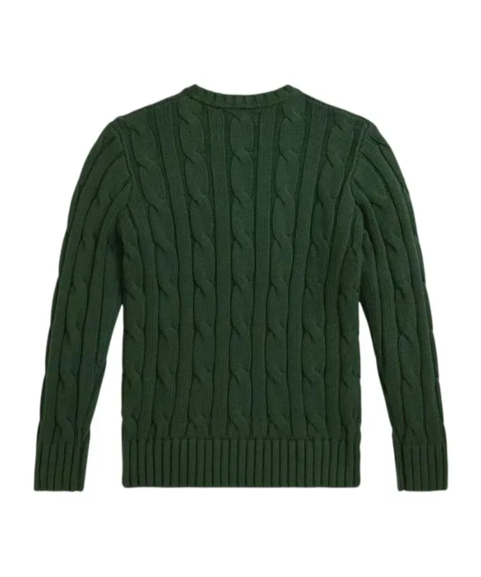 Cable-Knit Crew-Neck Sweater