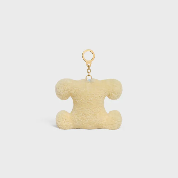 Triomphe Pom-Pom Charm In Shearling And Calfskin