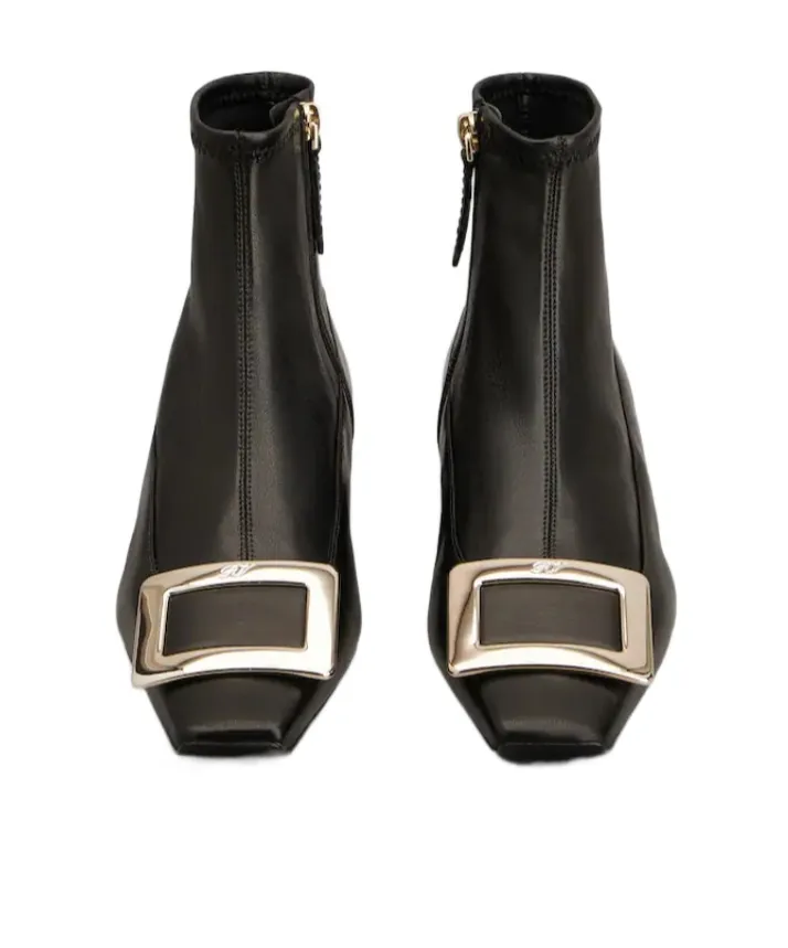 Belle Vivier Booties In Leather