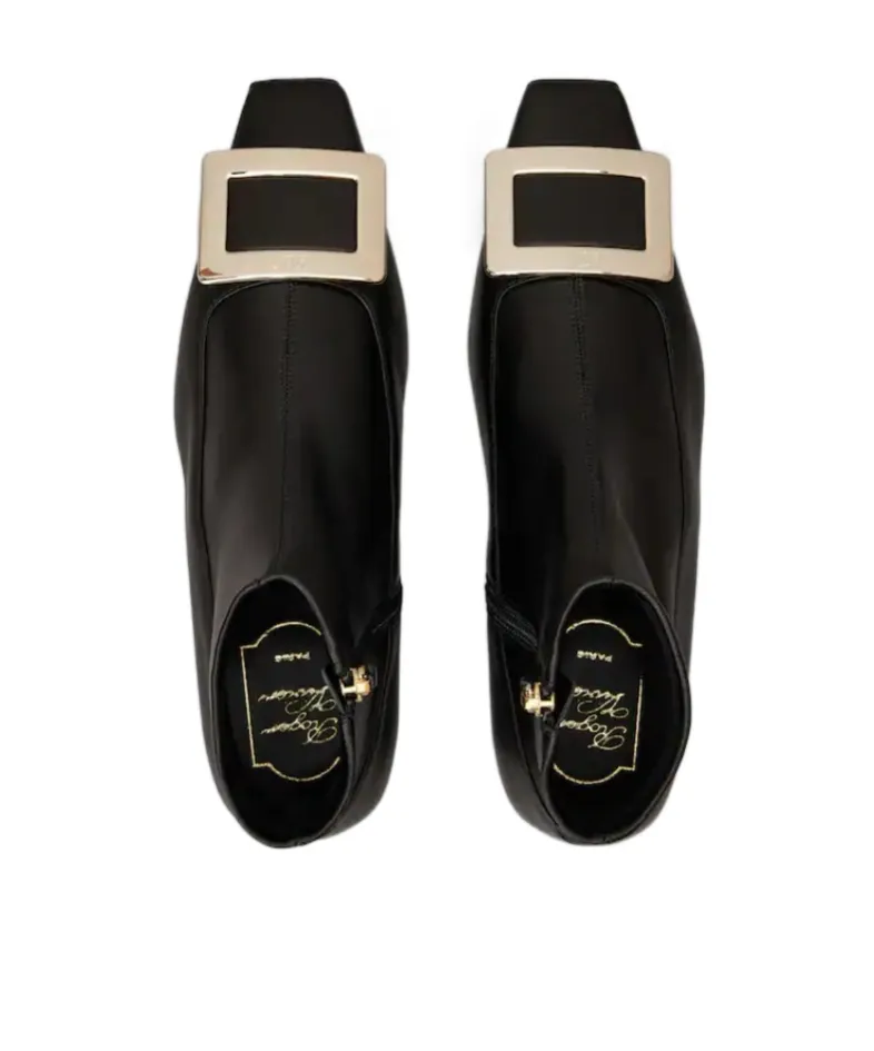 Belle Vivier Booties In Leather