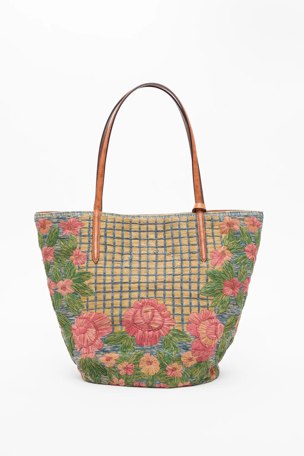 Valentino Flower Embroidered Tote Bag