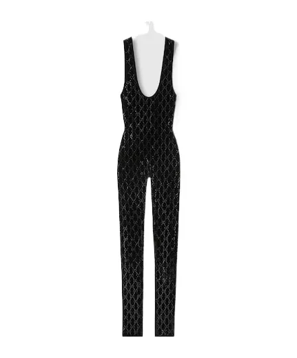Gucci Gg Embellished Stretched Jumpsuit