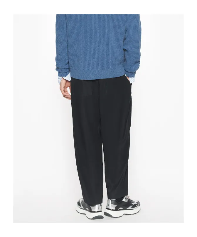 Pleated-Cotton Trousers