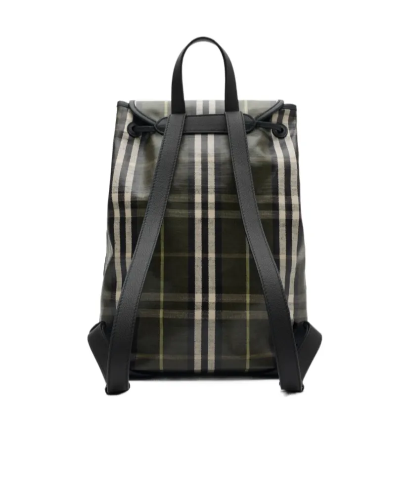 Tartan-Pattern Backpack