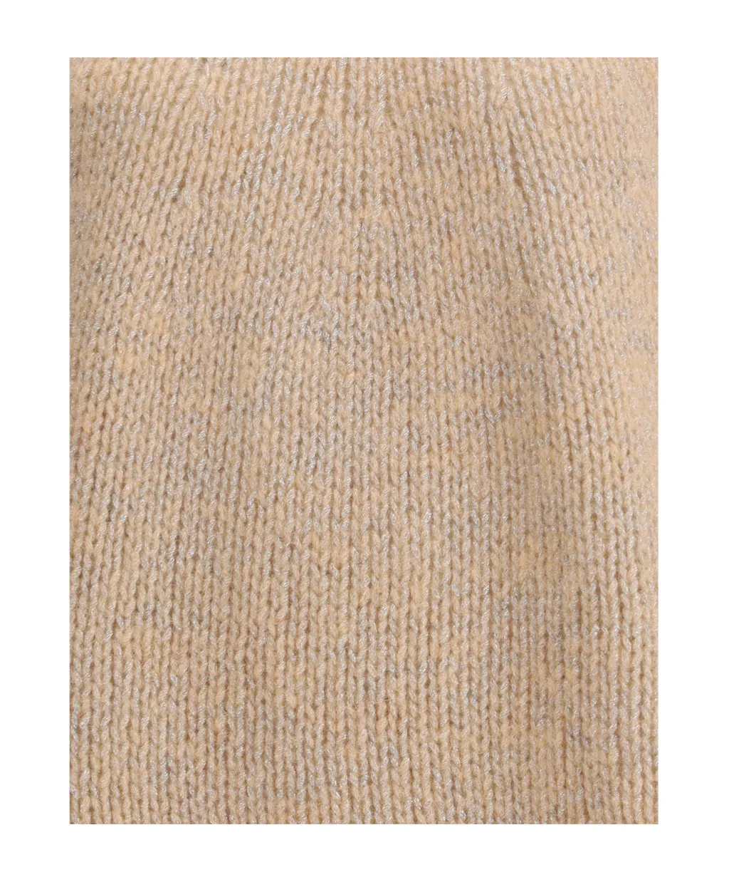 Perforated Rib-Knit Pattern Sweater