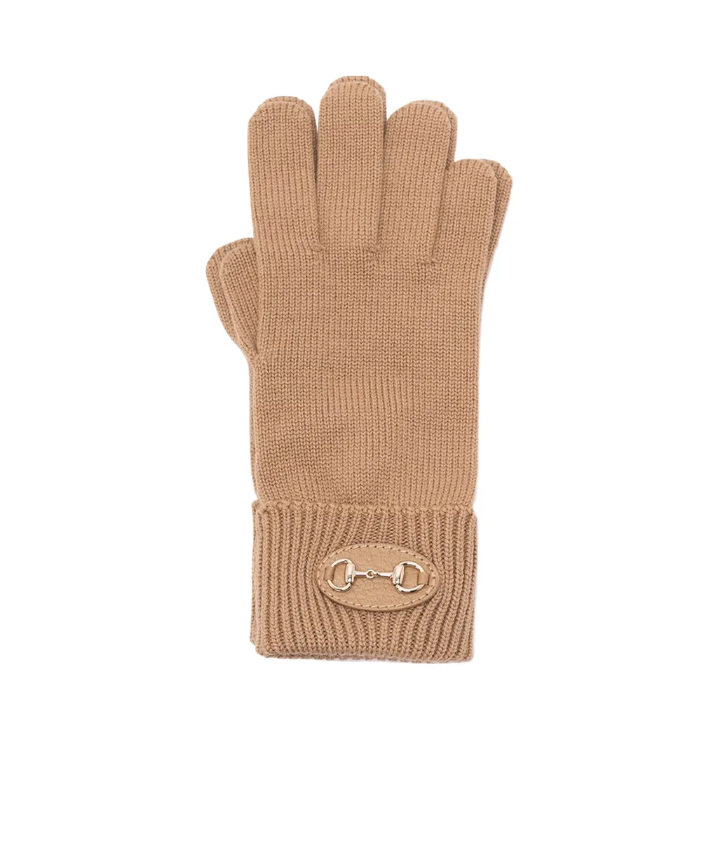 Gucci Horsebit Knit Gloves