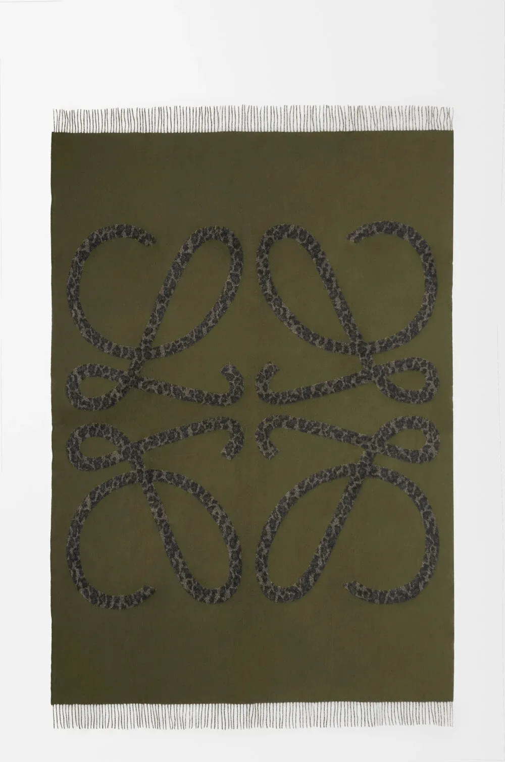 Logo-Detail Fringed Scarf