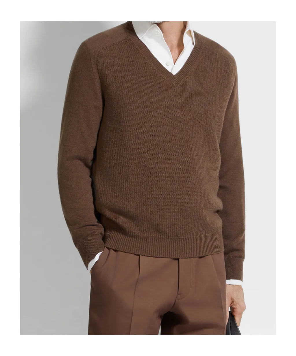 Zegna Oasi Long-Sleeved V-Neck Jumper