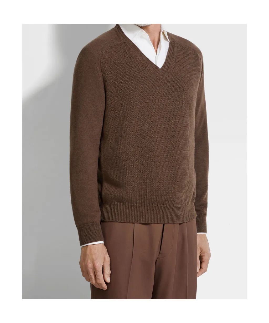 Zegna Oasi Long-Sleeved V-Neck Jumper
