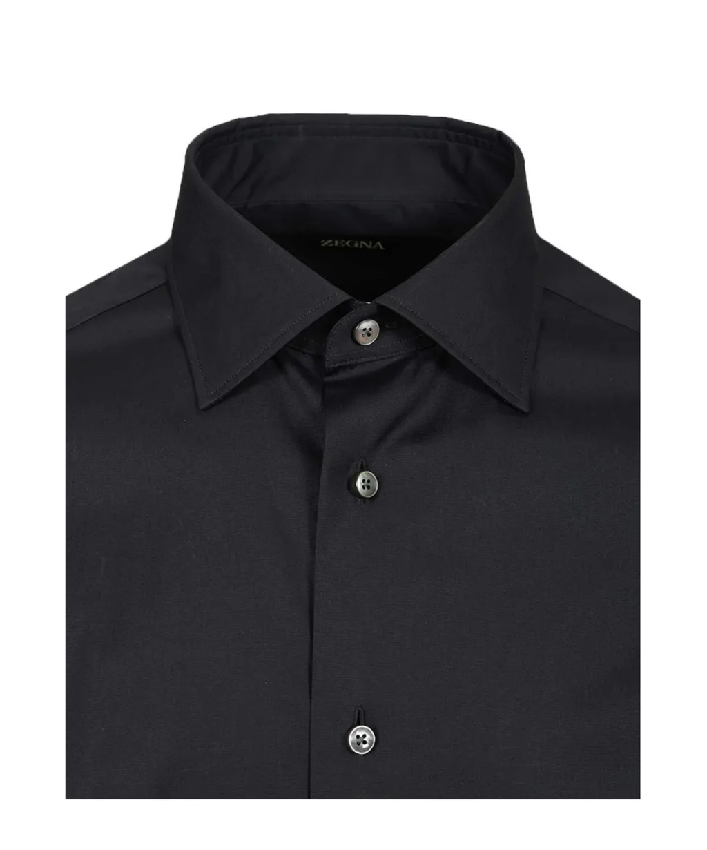 Zegna Long Sleeved Stretch Shirt