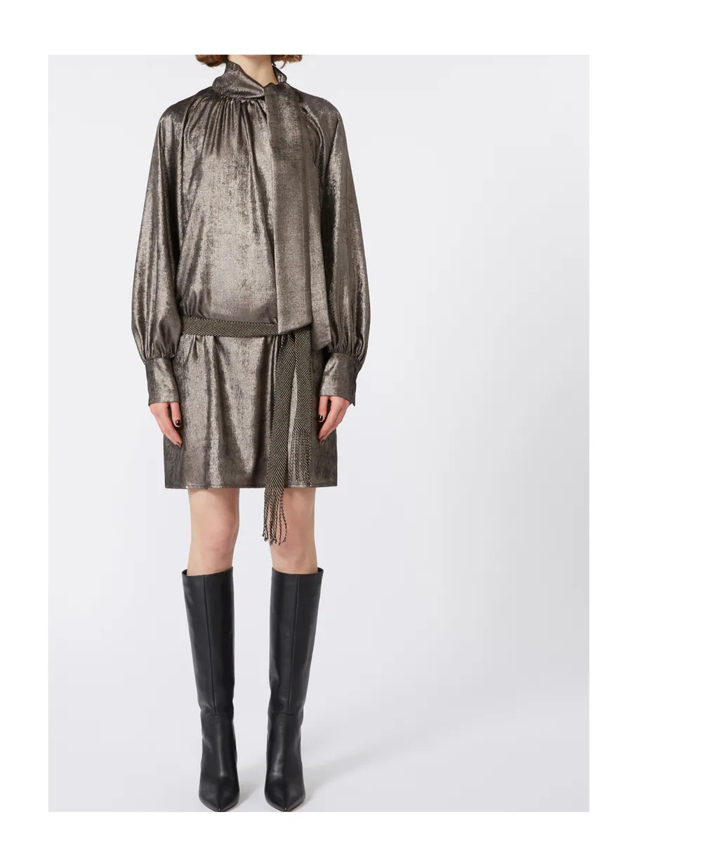 Weekend Max Mara Bunny 1234 Laminated Chiffon Dress