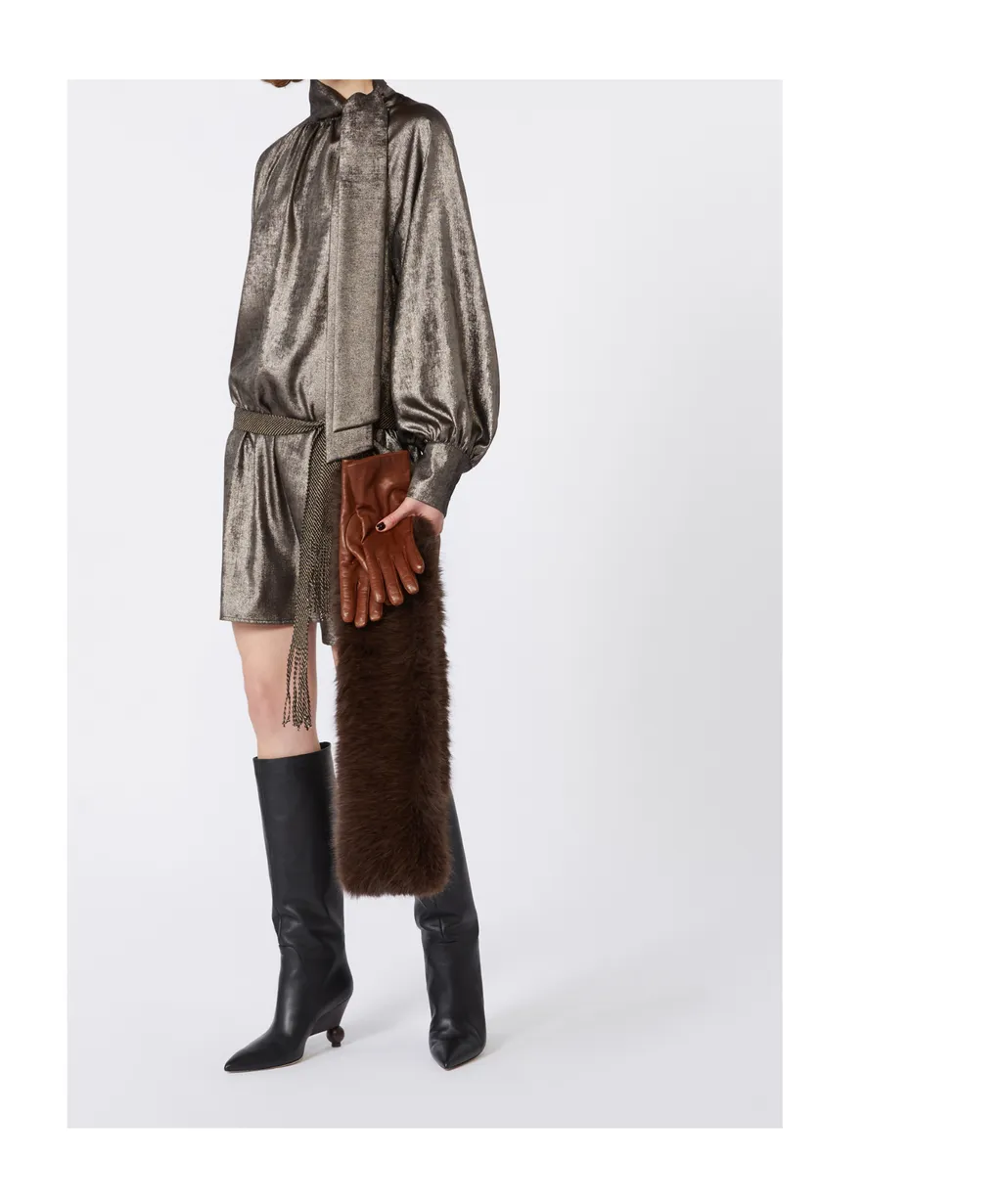 Weekend Max Mara Bunny 1234 Laminated Chiffon Dress