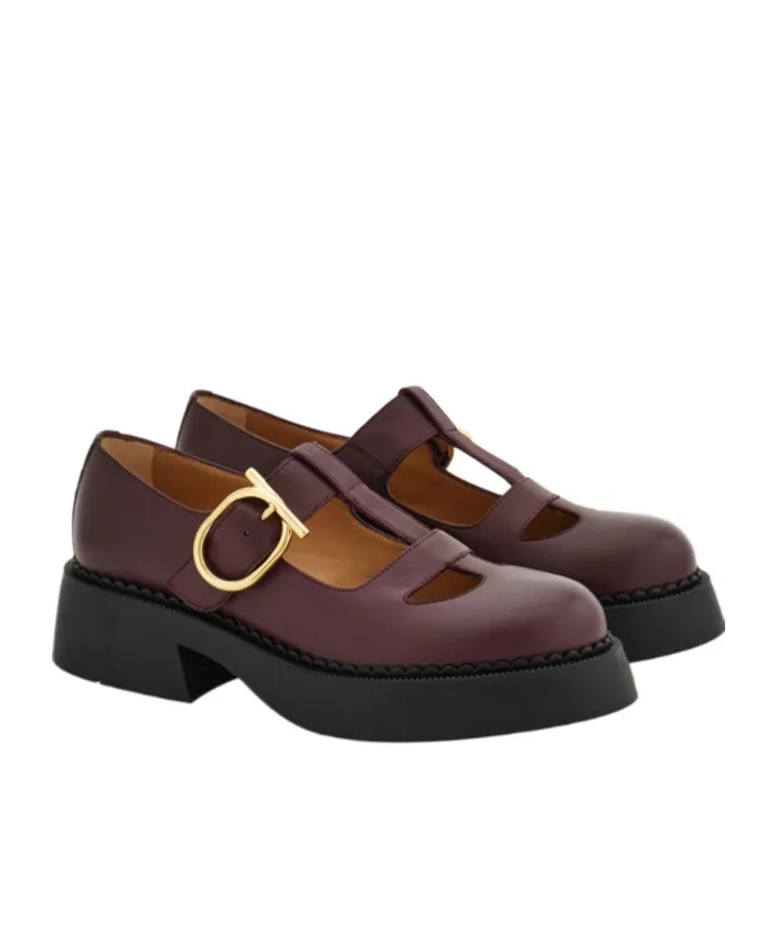 Ferragamo T-Strap Mary Jane Loafers