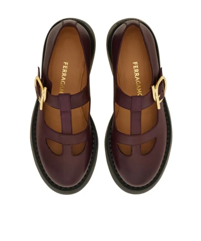 Ferragamo T-Strap Mary Jane Loafers