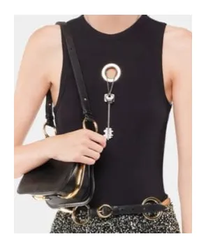 Eyelet-Detail Ribbed Tank Top
