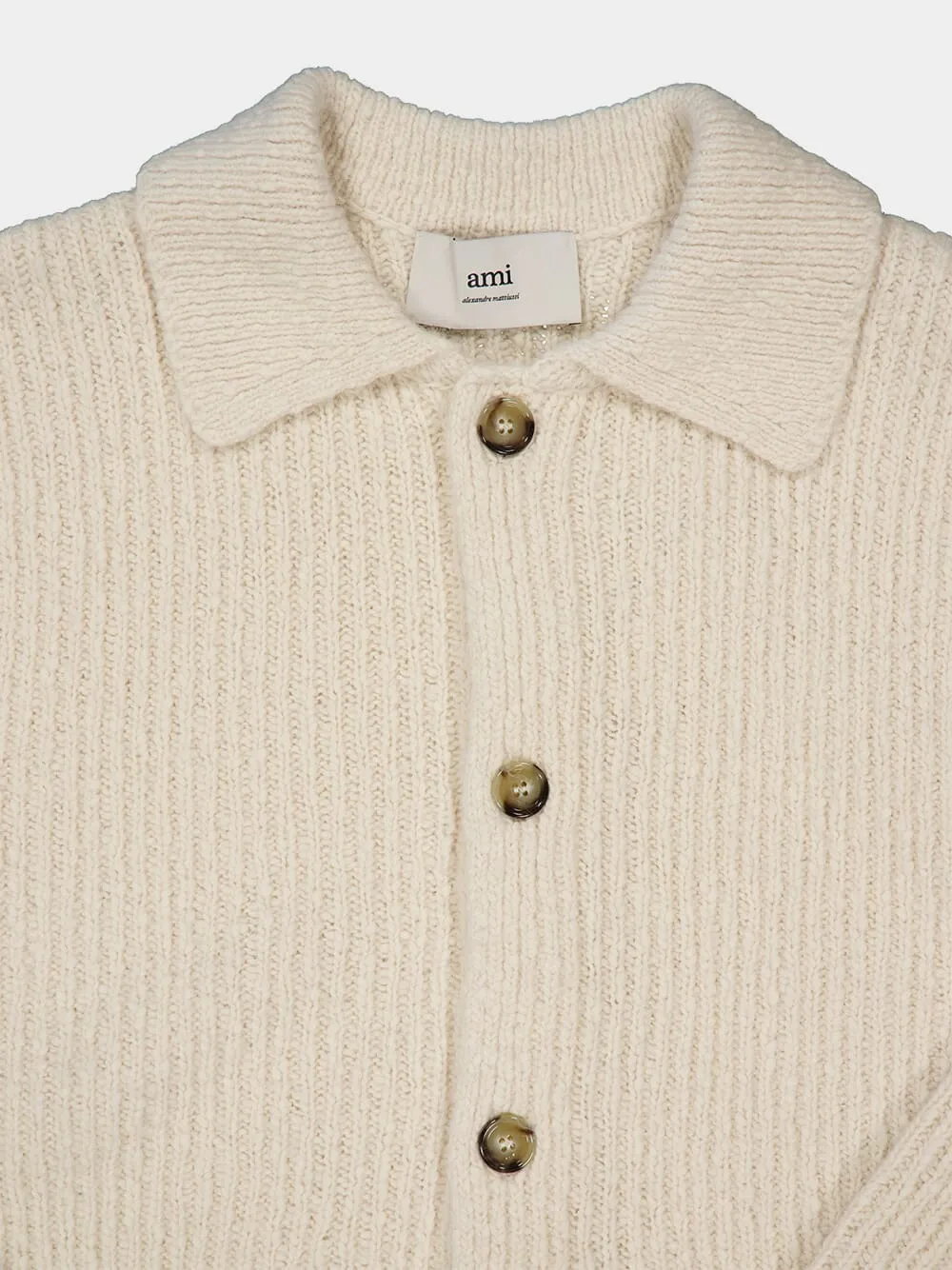 Ami Paris Knit Branded Button Cardigan