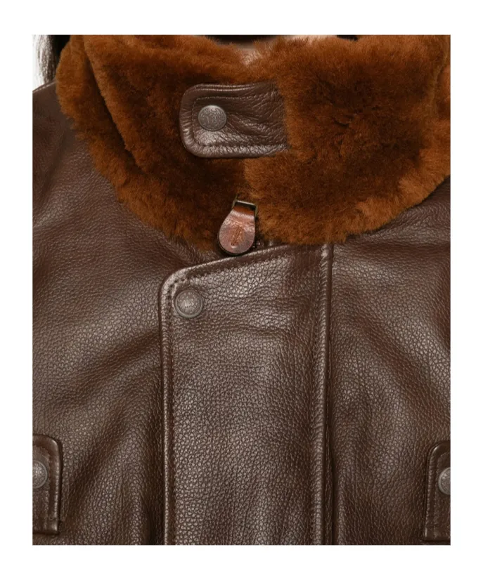 Flap-Pocket Leather Jacket