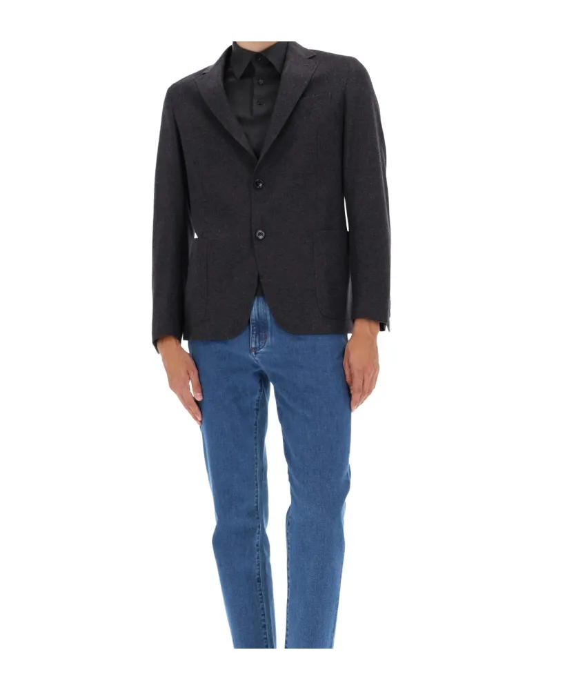 Zegna Long Sleeve Single-Breasted Jacket