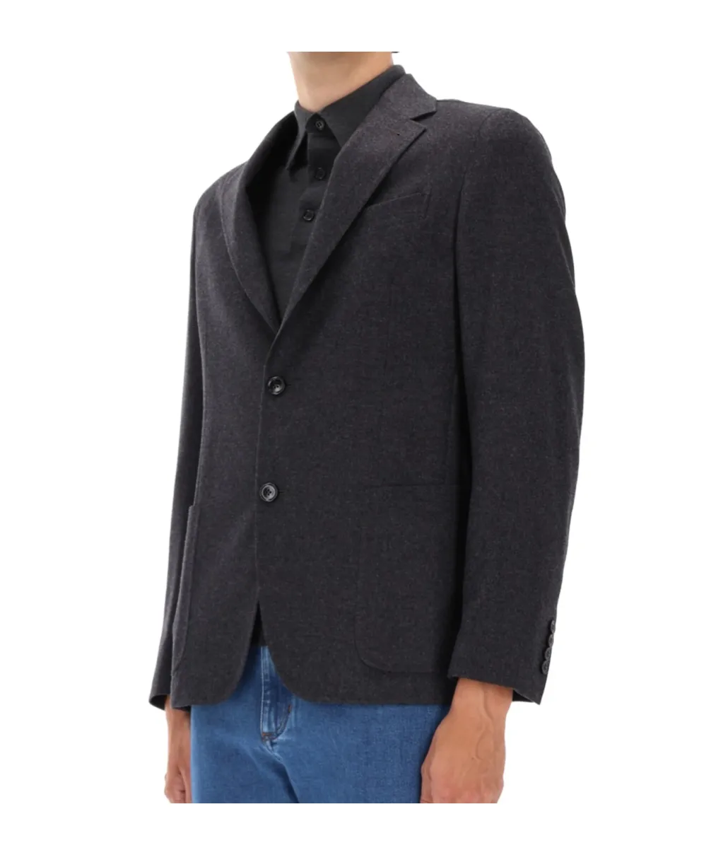 Zegna Long Sleeve Single-Breasted Jacket