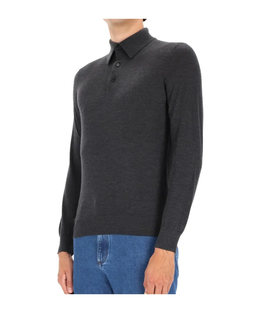 Zegna Long Sleeved Polo Shirt