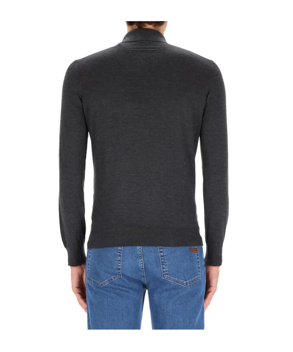 Zegna Long Sleeved Polo Shirt