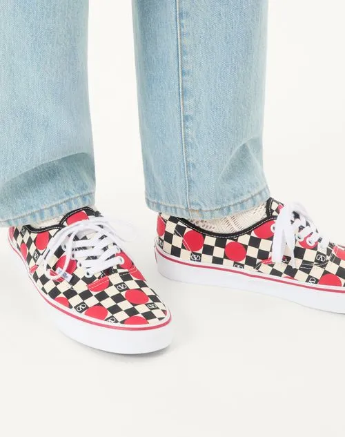 Valentino X Vans Checkerboard Print Sneakers