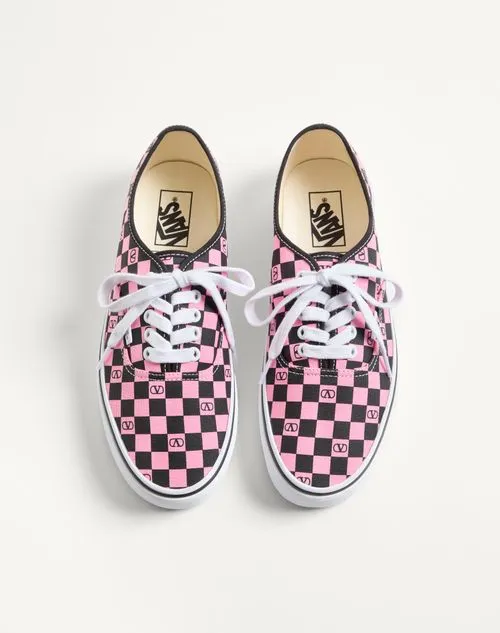 Valentino X Vans Checkerboard Print Sneakers