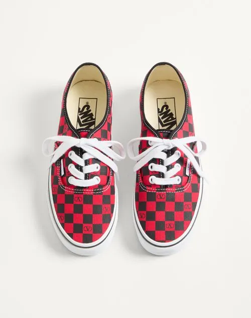 Valentino X Vans Checkerboard Lace-Up Sneakers