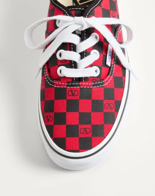 Valentino X Vans Checkerboard Lace-Up Sneakers