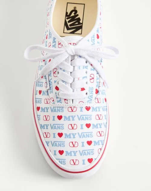 Valentino X Vans Love-Printed Lace-Up Sneakers