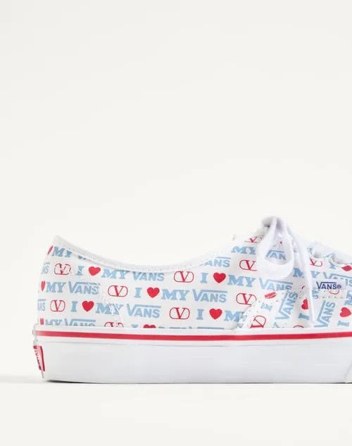 Valentino X Vans Love-Printed Lace-Up Sneakers