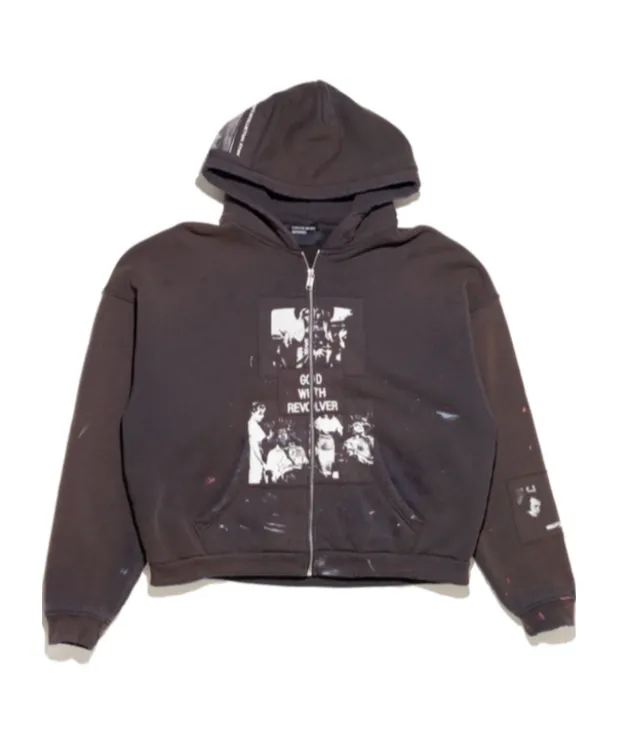 God With Revolver Zip Hoodie