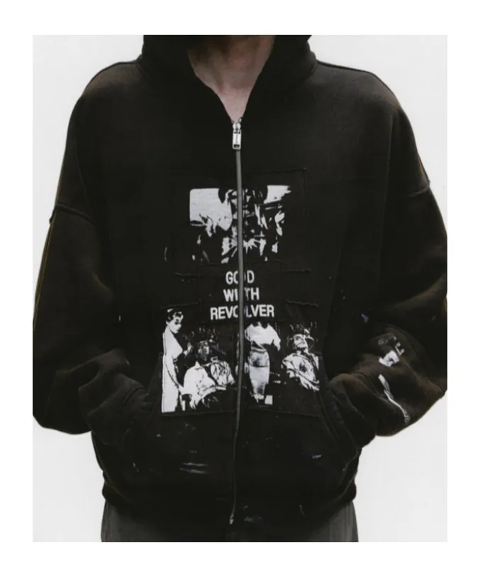 God With Revolver Zip Hoodie