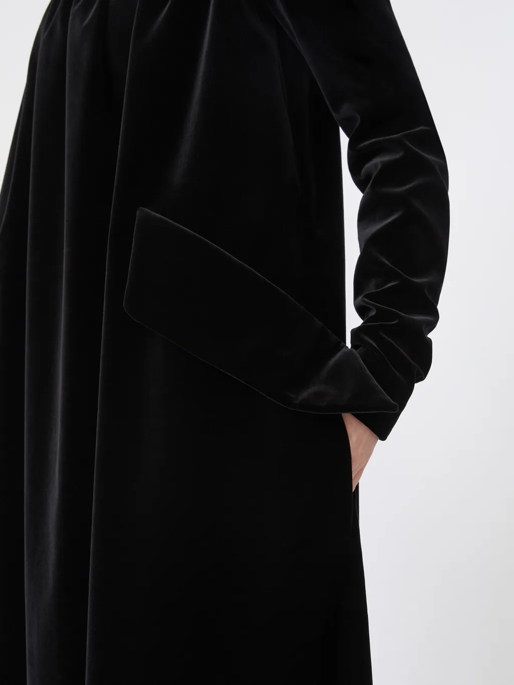 Long Dress In Sateen Velvet