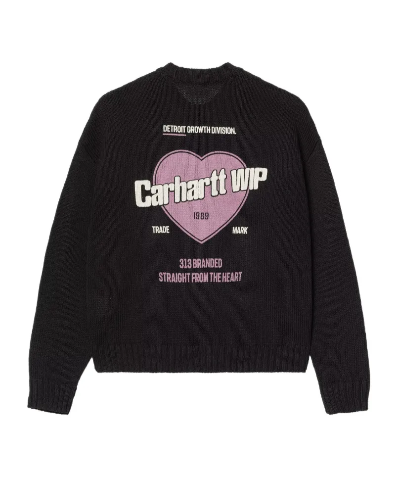 Logo-Detail Heart-Print Sweater