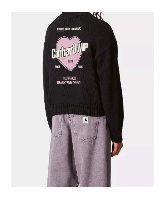 Logo-Detail Heart-Print Sweater