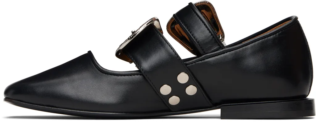 Buckle-Detail Ballet Flats