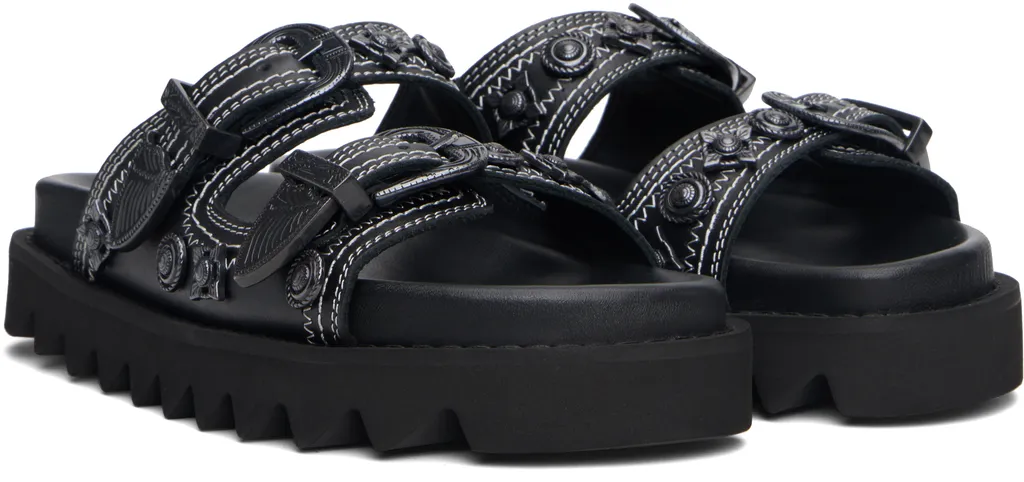 Embellished-Buckle Sandals