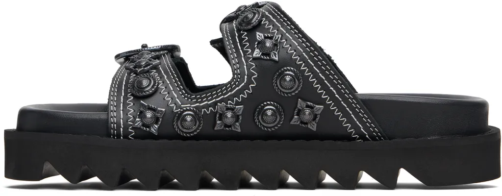 Embellished-Buckle Sandals