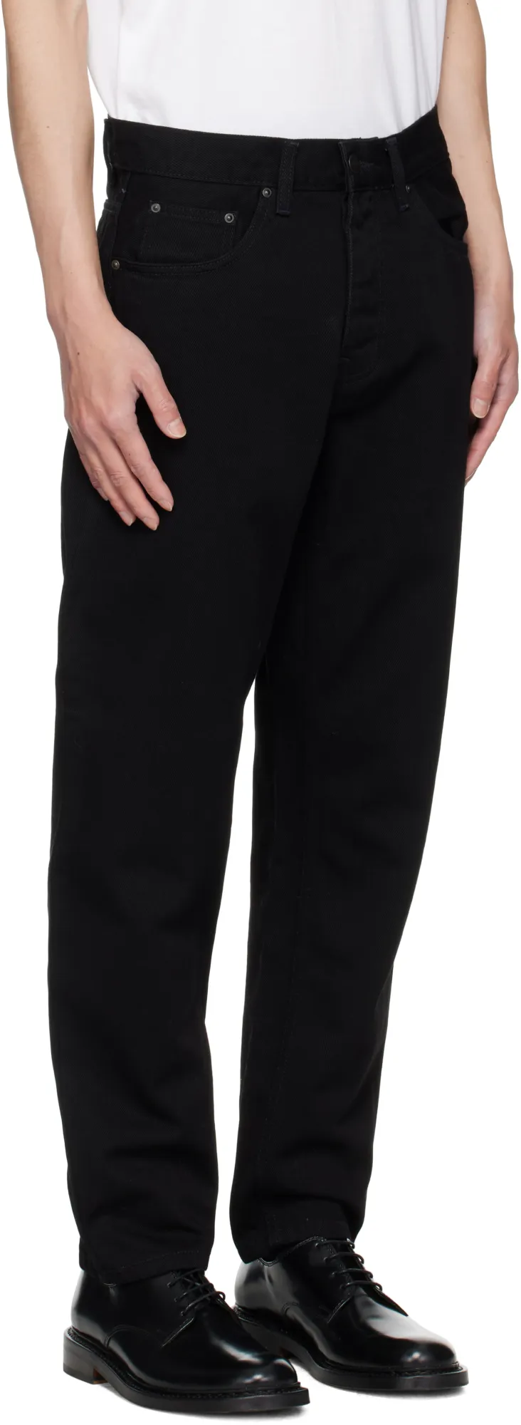 Black Single Knee Trousers
