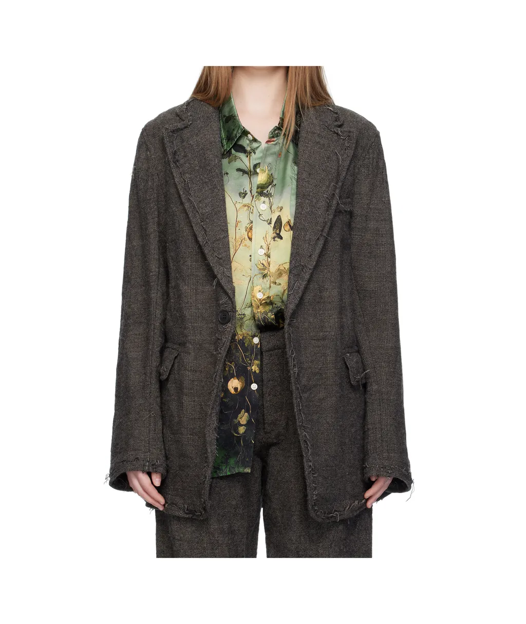R13 Frayed Edge Ragged Blazer