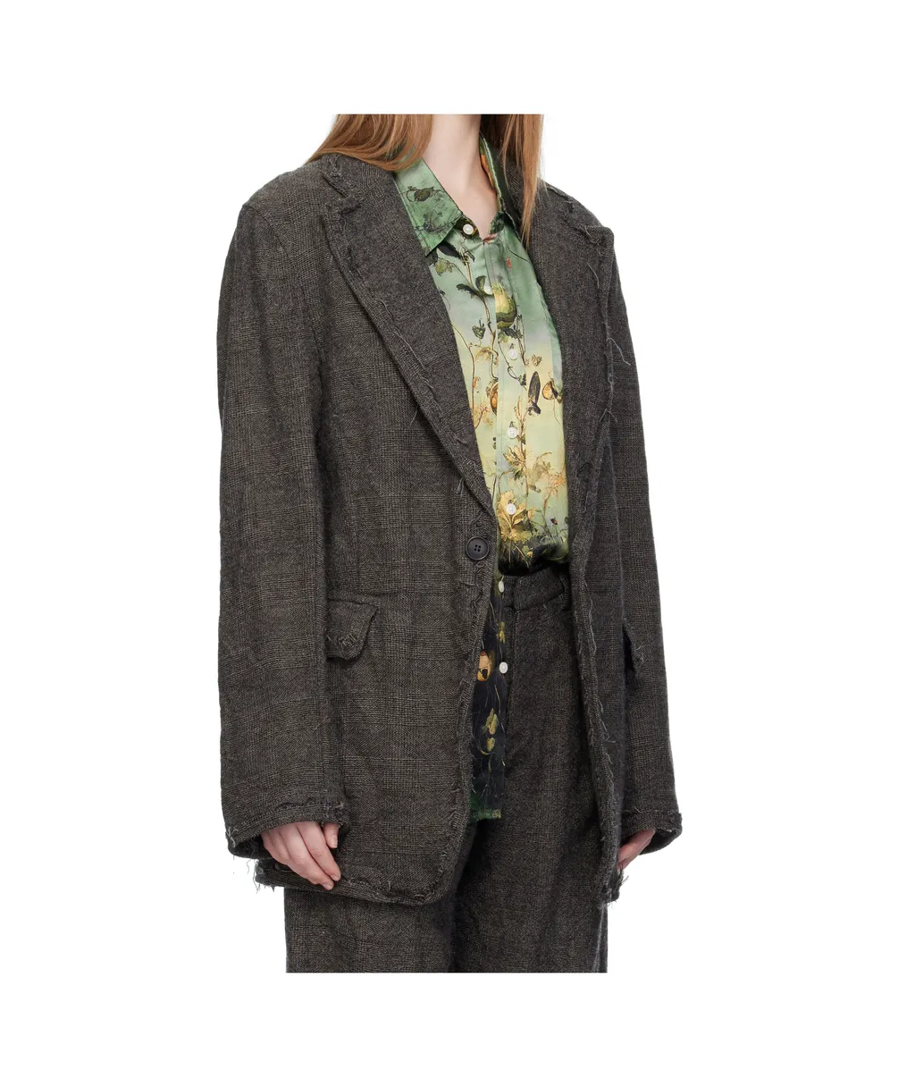 R13 Frayed Edge Ragged Blazer
