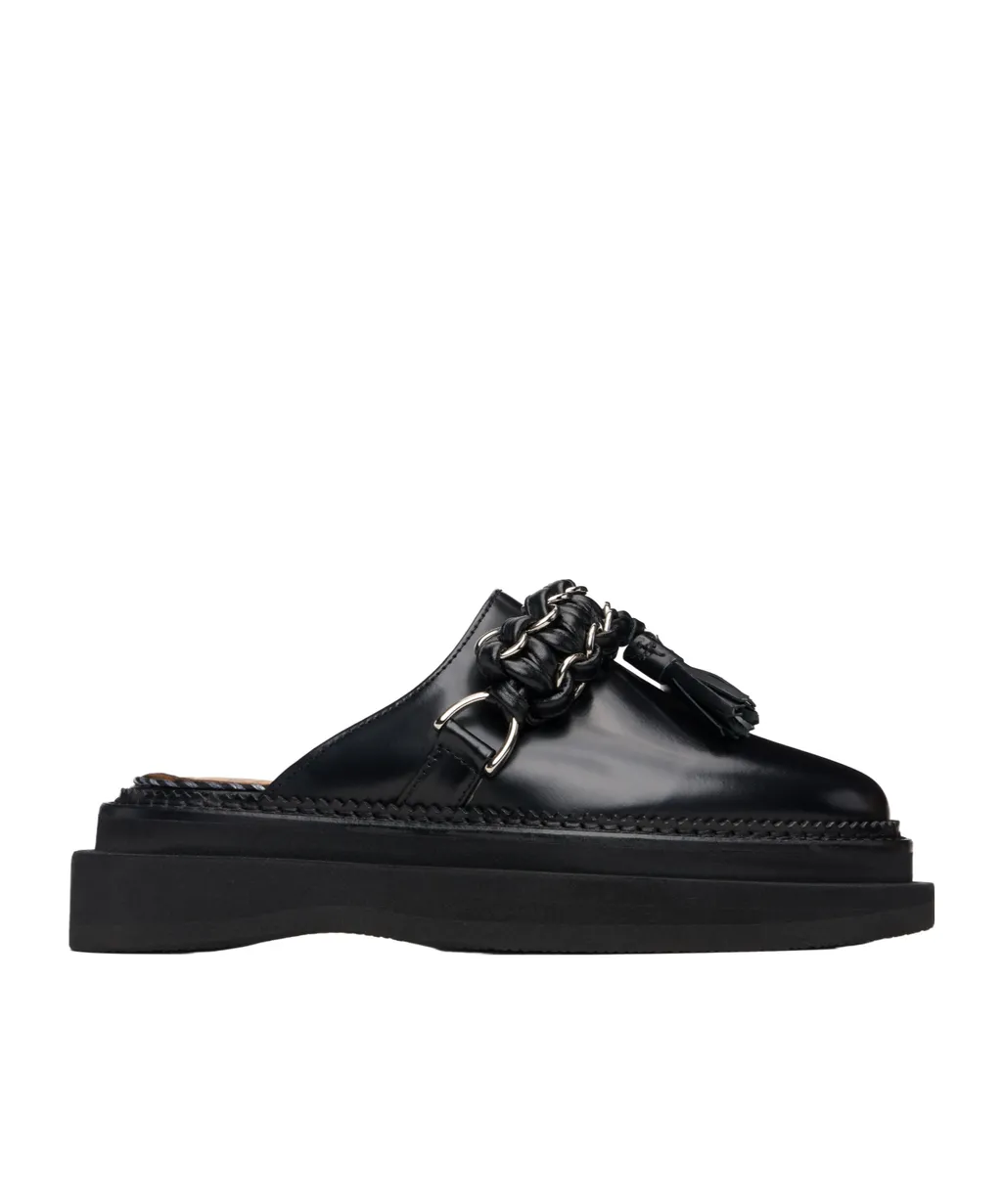 Leather Slip-On Mules